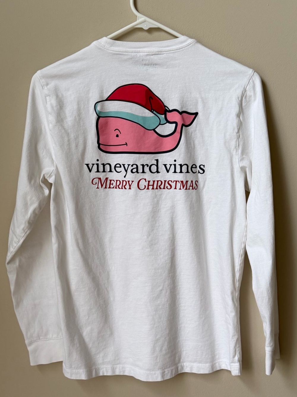 Vineyard Vines Christmas Graphic Long Sleeve Tee - Boys XL (18)